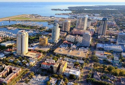 Aerial view near Crescent Heights homes for sale in Florida